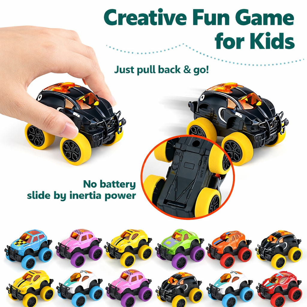 PlayHaven™ 12pcs Easter Eggs Packed With Pull Back Monster Trucks